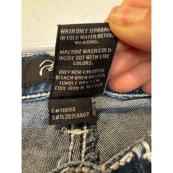 True Luck Mens Jeans 32x30 Blue Straight Leg Faded Denim Stretch Western Cowboy - Picture 9 of 9